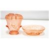 Image 1 : PINK SATIN GLASS VANITY PIECES