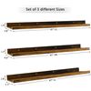 Image 2 : NEW GIFTGARDEN 47" FLOATING SHELVES, SET OF 3 RUSTIC BROWN, VARYING WIDTH SIZE, WALL MOUNTED, AMZ SE