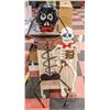 Image 1 : 2 METAL LARGE APPROX. 3FT ARTISAN SKELETON STATUES ESTATE