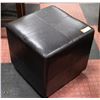 LEATHERETTE CUBE STOOL 16" X 16" X 16"