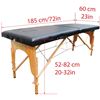 Image 2 : NEW GREENLIFE PORTABLE MASSAGE TABLE, BLACK MODEL WS-121, AMZ SES