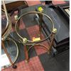 Image 1 : BRASS & GLASS SIDE TABLE