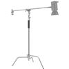 Image 1 : NEW REPACKED NEEWER PRO 100% STAINLESS STEEL HEAVY DUTY C STAND WITH BOOM ARM, ADJUSTABLE FROM 4' - 