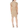 Image 2 : NEW LADIES SIZE 6 ADRIANNA PAPELL FLUTTER SLEEVE BOAT NECKLINE BEADED COCKTAIL DRESS WITH FULL COVER