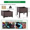 Image 2 : NEW SET OF 4 RAISED PLASTIC GARDEN BED, KIT, BROWN AMZ SES