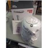 Image 2 : NEW 2.1QT MINI AIR FRYER, WHITE, COMPACT, 800W RECIPE BOOK AND ALL PARTS CONFIRMED, INSTRUCTION MANU