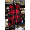 Image 1 : NEW RED AND BLACK PLAID SZ XL JACKET AMZ SES