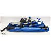 Image 1 : PAIR OF NEW BLUE SNOW SHOES W/ POLES AMZ SES