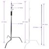 Image 2 : NEW REPACKED UPGRADED HEAVY DUTY S.S. C-STAND WITH BOOM ARM 61 - 132", STAND WITH 49" HOLDING ARM WI