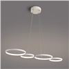 Image 1 : NEW REPACKED 4 RING LED DROP DOWN PENDANT LIGHT FIXTURE, WHITE, 3000K LUMEN, WARM WHITE, CLASS A ENE
