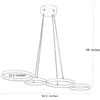 Image 2 : NEW REPACKED 4 RING LED DROP DOWN PENDANT LIGHT FIXTURE, WHITE, 3000K LUMEN, WARM WHITE, CLASS A ENE
