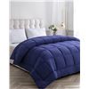 Image 1 : NEW REPACKED SUNSLE NAVY BLUE KING SIZE DOWN ALTERNATIVE COMFORTER, ULTRA SOFT, CORNER TABS, AMZ SES