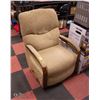 Image 1 : BEIGE FABRIC RECLINER 38" X 27" H-3.2' W-2.3