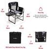 Image 2 : NEW SUNNYFEEL CAMPING/BEACH CHAIR WITH SIDE TABLE AND STORAGE BAG, FOLDABLE AND HEAVY DUTY, CARRYING