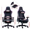 Image 4 : NEWLY ASSEMBLED DJ W EXECUTIVE GAMING CHAIR WITH SLIDING FOOT REST AND FULL RECLINING FUNCTION, ARM 