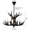 Image 2 : NEW REPACKED DARK BROWN RESIN ANTLER CHANDALIER BULBS INCLUDED, PARTS CONFIRMED, PARTS LIST INCLUDED
