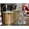 Image 1 : RETRO GOLD ICE BUCKET & GIBSONS FINEST DECANTER