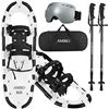 Image 1 : NEW REPACKED AMBIO BLACK/WHITE 21" SNOWSHOES WITH TREKKING POLES, GOGGLES, CARRYING BAG, MODEL 821*,