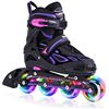 Image 1 : NEW REPACKED GIRLS ADJUSTABLE ROLLERBLADES, LIGHT UP WHEELS, CARRYING BAGS, TOOLS INCLUDED, MEDIUM S