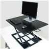 Image 3 : NEW BLACK STANDING DESK HEIGHT ADJUSTABLE CONVERTER, FULLY ASSEMBLED AND READY TO GO IN BOX, AMZ SES