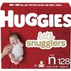 Image 1 : NEW BOX OF HUGGIES LITTLE SNUGGLERS DIAPERS 128 COUNT, NEWBORN SIZE, UP TO 10LBS, AMZ SES