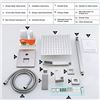 Image 2 : NEW TURS BATHROOM SHOWER FAUCET MIXER SET WITH 10" LUXURY RAINFALL SHOWER COMBO SYSTEM, BRUSHED NICK