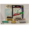 Image 1 : FLAT OF N SCALE MODEL TRAIN ENGINE AND CARS