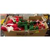 LARGE BOX OF ASSORTED ESTATE CHRISTMAS DECORATIONS