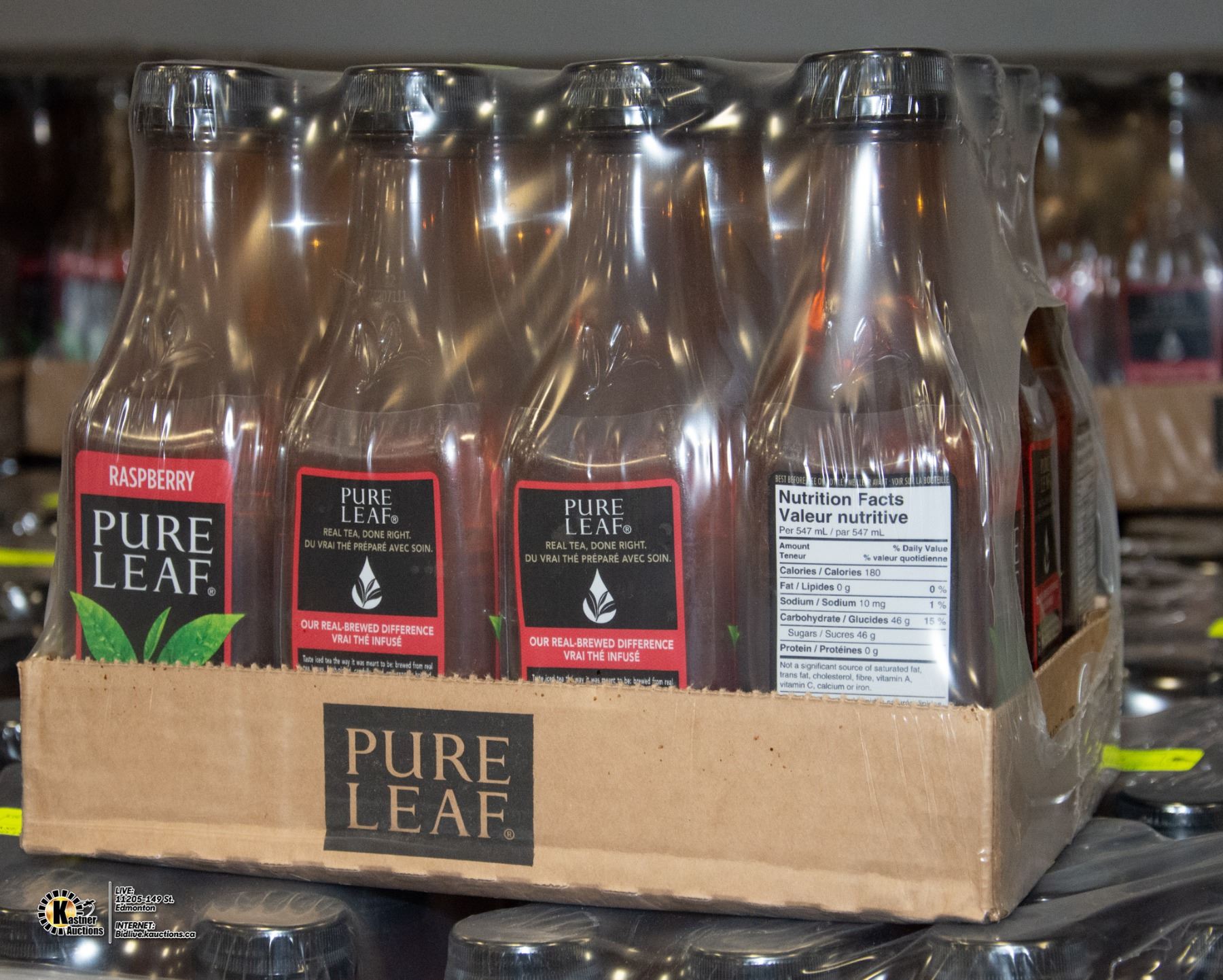 CASE OF PURE LEAF RASPBERRY ICED TEA 547ML BOTTLE 12 PACK. BEST BEFORE ...