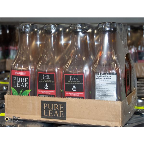 CASE OF PURE LEAF RASPBERRY ICED TEA 547ML BOTTLE 12 PACK. BEST BEFORE ...