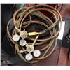 Image 1 : OXYGEN AND ACETYLENE HOSES WITH GAUGES AND CUTTING TORCH TIP