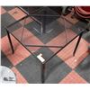 Image 1 : GLASS TOP SIDE TABLE 21" X 22" X 18"