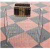 Image 1 : METAL SHOE RACK + SMALL WICKER DECOR BASKET