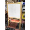 CHILDRENS WOODEN ART EASLE CHALK BOARD + WHITE BOARD