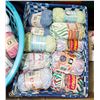 Image 1 : BASKET OF 29 ASSORTED SMALL SKEINS YARN