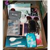 Image 1 : BOX WITH LADIES CARE ITEMS INCL. BREATH EASY SINUS PILLOW, KOTEX, BUTTERFLY PURSE CADY, MARACUJA OIL