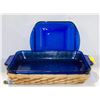 Image 1 : 2PC BLUE ANCHOR GLASS BAKING DISHES