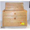 Image 1 : WOODEN BREAD BOX WITH TOP STORAGE