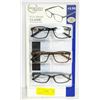 Image 1 : FOSTER GRANT READING GLASSES 3 PACK +2.50 INCLUDES 3 DIFFERENT FRAMES