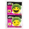 Image 1 : NEW (2) CHIA PETS EMOJI PLANTERS SMILEY FACE & WINKY FACE