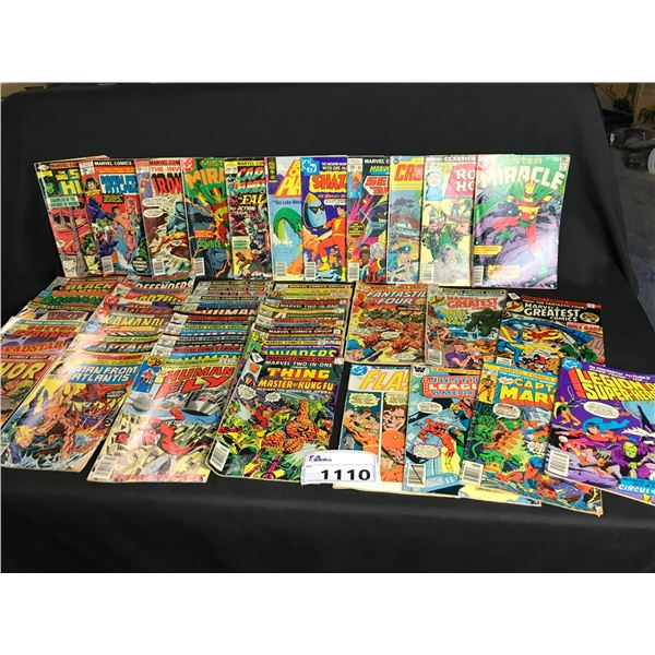 ASSORTED COMICS TITLES INCLUDE: THE HUMAN FLY, THOR, FANTASTIC FOUR, THE INVADERS, THE FLASH, AND