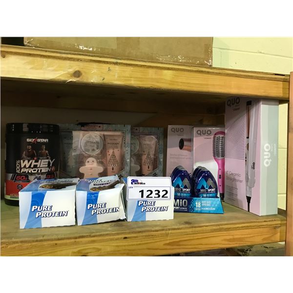 *ALL NEW* SIX STAR PROTEIN, 2 PEPPERMINT LOTION GIFT SETS, MIO SPORT DRINK MIX, PURE PROTEIN BARS,