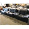 Image 1 : BLACK 3 PIECE SOFA SET; SOFA, LOVESEAT AND CHAIR