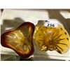 Image 2 : 2 HEAVY ART GLASS PIECES