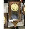 Image 1 : ANTIQUE INLAYED WOOD WALL CLOCK