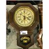 Image 1 : ANTIQUE INLAYED WOOD WALL REGULATED CLOCK