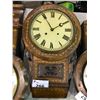 Image 1 : ANTIQUE INLAYED WOOD WALL CLOCK