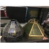Image 8 : 4 SHELVES OF ASSORTED VINTAGE LAMPS, LAMP SHADES AND LAMP PARTS