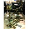 Image 3 : 2 FRAMED PRINTS, 2 BRASS EAGLE FIGURES, BRASS LARGE KEYS AND BRASS BELL