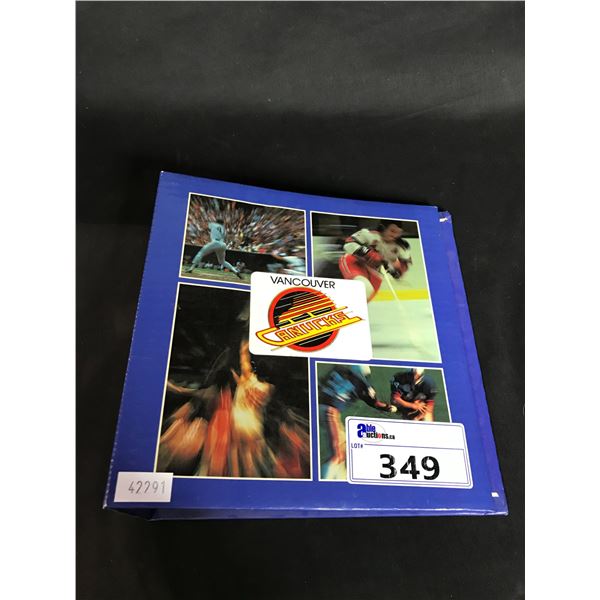 BINDER OF ASSORTED COLLECTABLE SPORTS CARDS BRANDS INCLUDE; TOPPS, PROSET, SCORE AND MORE